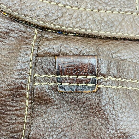 Vintage Fossil Leather Shoulder Bag - Picture 3 of 9